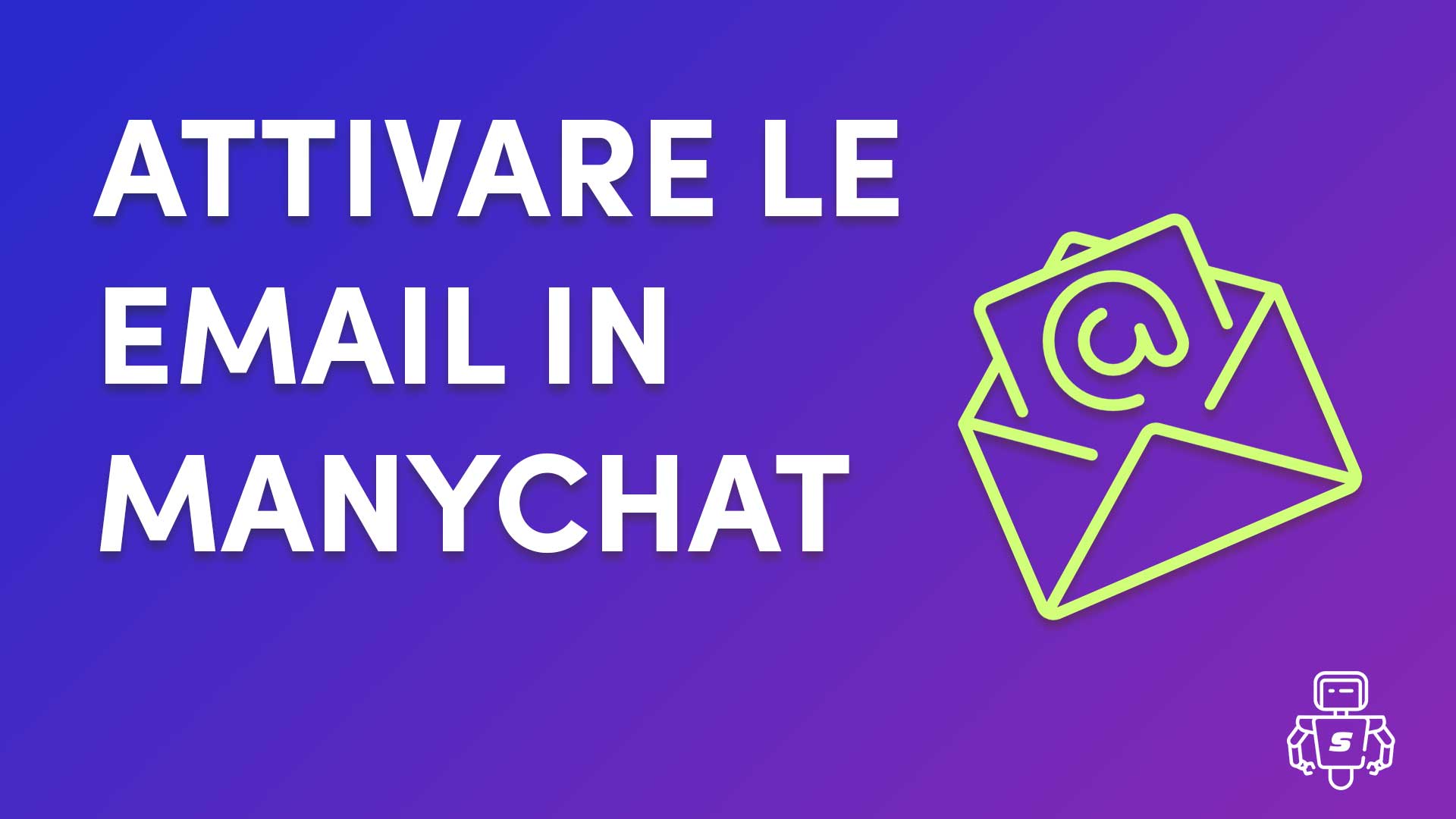 attivare le email in manychat
