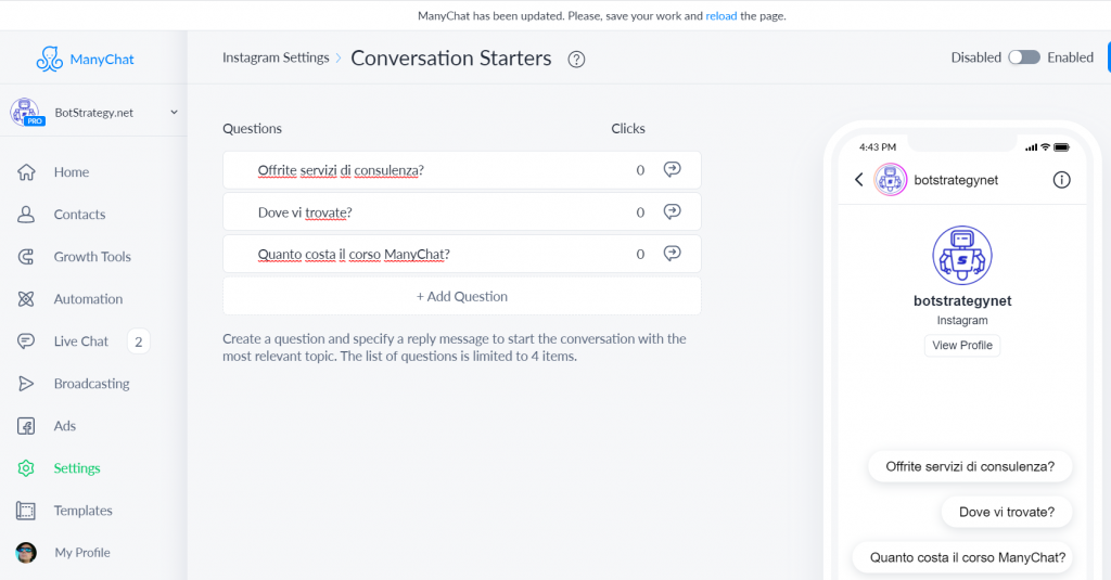 Conversation starters